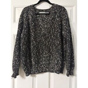 Forenza | Vintage V-Neck Chunky Knit Sweater | XL || Charcoal Multi|